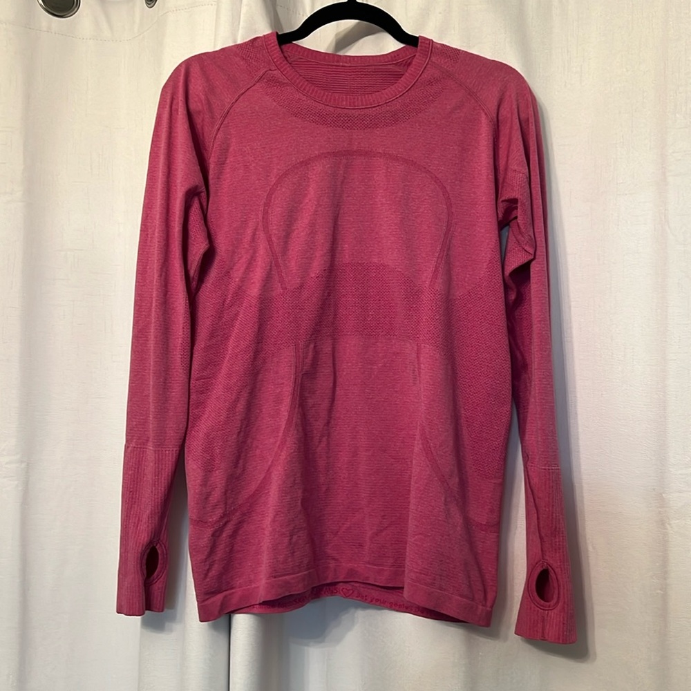 Pink Lululemon 12 Swiftly Tech Long-Sleeve Shirt
